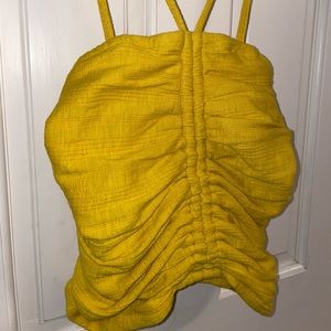 Free people Yellow Crop Top Women’s xxsmall Brand New